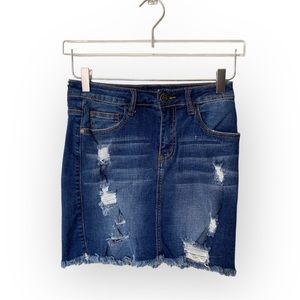 MACHINE distressed mini skirt NWT